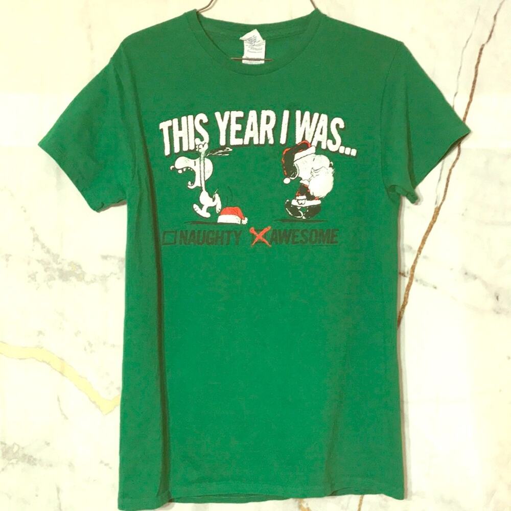 NEW! Green size S men’s t-shirt Snoopy funny